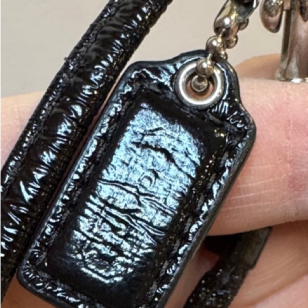 Coach Black Poppy Patent Leather Wristlet - Picture 7 of 10